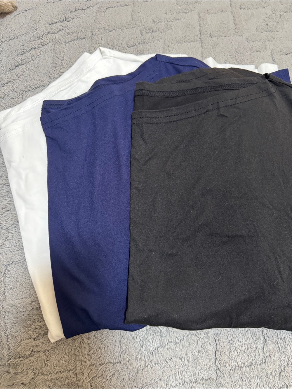 Womenβs Trio Pack Stretch off the shoulder Jersey Skirts - White, Navy, Black